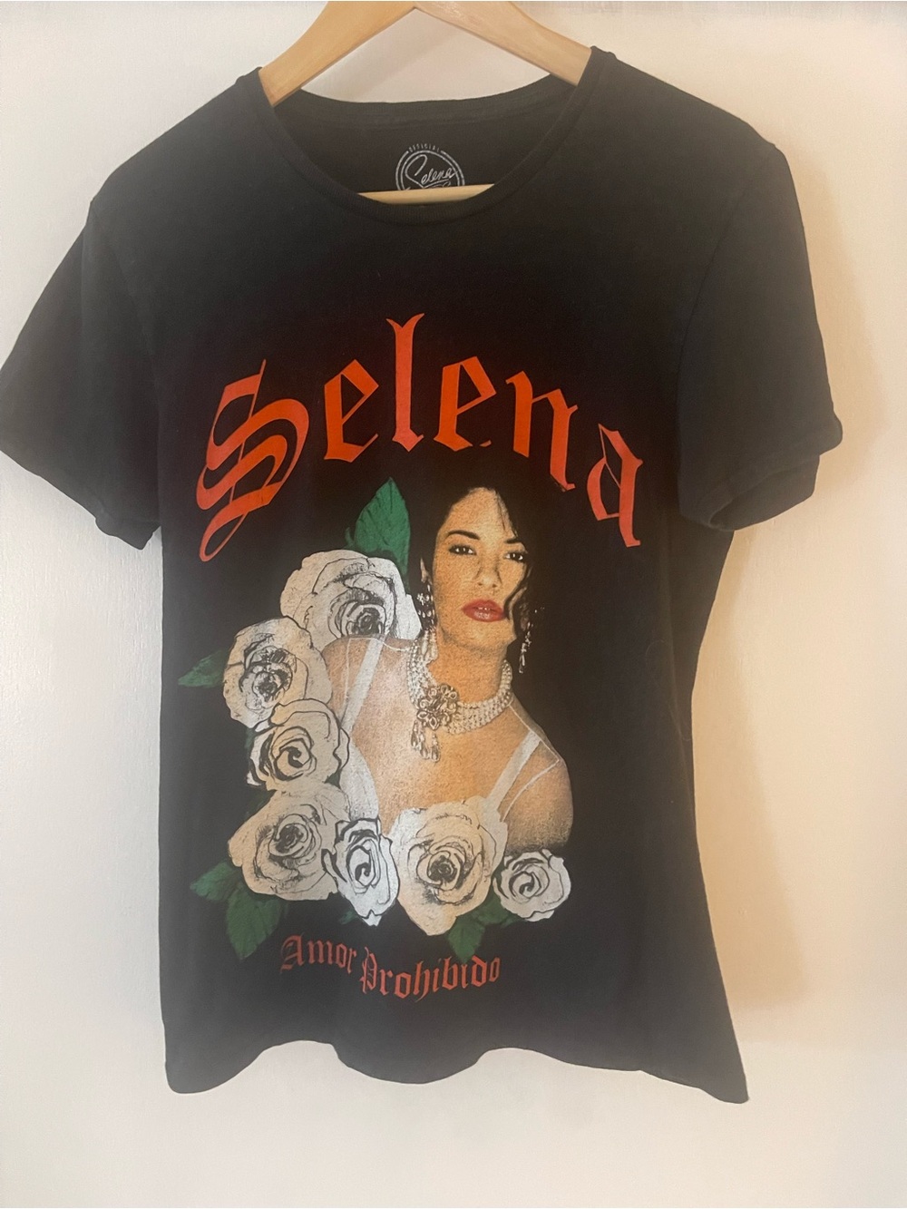 Selena Black Graphic Tee a tribute to Selena